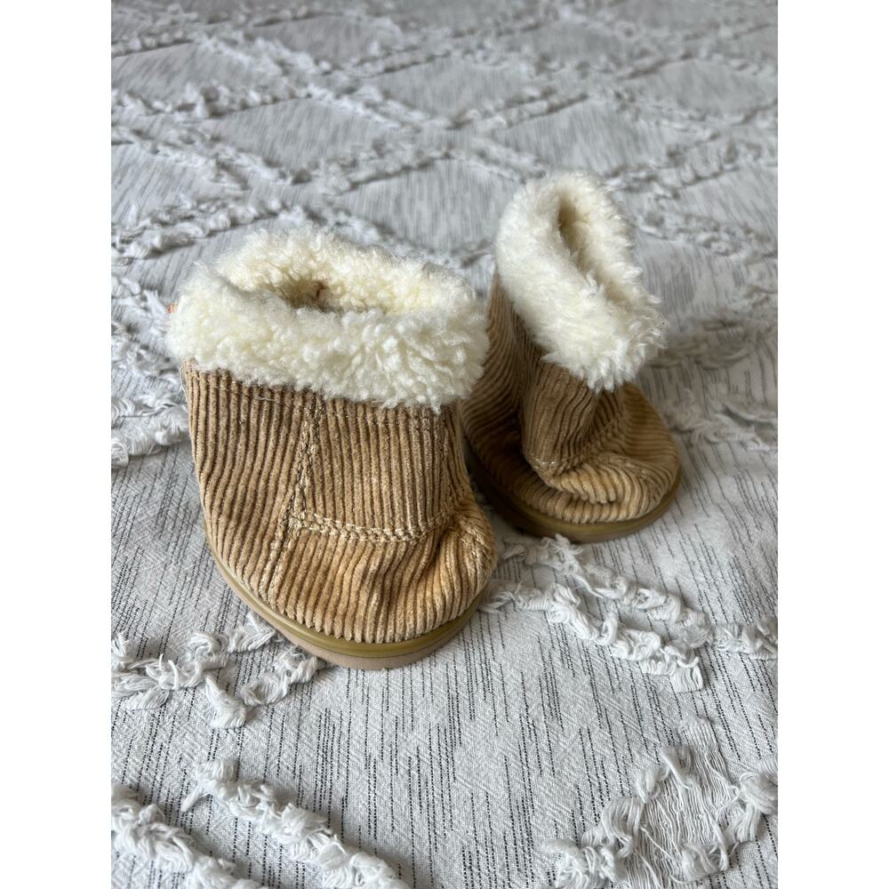 Build A Bear Workshop BABW Tan Brown Corduroy Boots Sheering Shoes